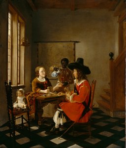 Hra karet, kolem roku 1660 od Hendrik van der Burch