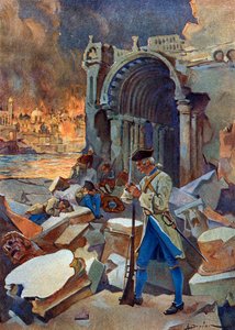 Indická kampaň (1778-1783): Pohled na bitvu o Trinquemalay v srpnu 1782 v Ceylonu, proti francouzské armádě Suffren proti Britům admirála Hugues “(Americká revoluční válka: East Indie: Bitva o Trincomalee mezi britskou flotilou