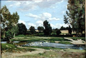 Řeka (olej na plátně) od Henri-Joseph Harpignies