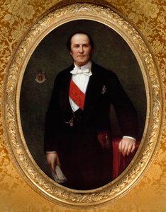 Portrét barona Eugene-Georges Haussmann, prefeta v Paříži (1809-1891)“ Stál u zrodu velkých renovačních prací města Paříže za Druhého císařství. Obraz Henriho Lehmanna (Karl Ernest (Ernst) Rudolf Heinrich Salem dit) (1814-1882) od Henri Lehmann