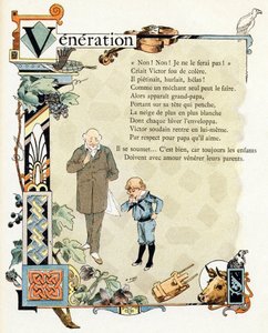 Ilustrace k "Abecedě dobrých příkladů", cca 1890 (rytina)