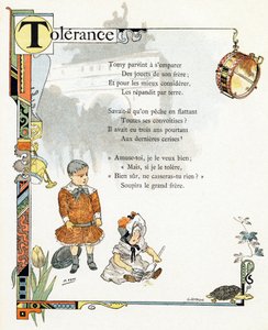Ilustrace k "Abecedě dobrých příkladů", cca 1890 (rytina)