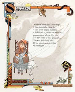 Ilustrace k "Abecedě dobrých příkladů", cca 1890 (rytina)