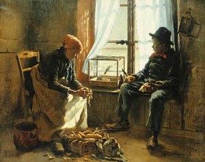 Zimní slunce; zimní slunce, od Henri Adolphe Laissement