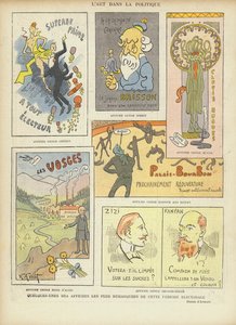 Imaginární francouzské volební plakáty, ilustrace pro Le Rire