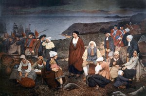 Rozptyl Acadians v roce 1755, kolem roku 1900 (malba) od Henri Beau