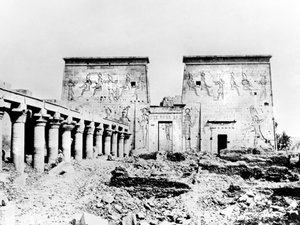 Chrám Isis, Philae, Núbie, Egypt, 1887