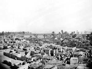 Vesnice v Karnaku, Núbie, Egypt, 1887