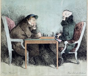 Rytina šachistů od Henryho Monniera (1805-1877) od Henri Bonaventure Monnier