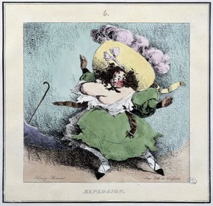 Exploze korzetu - v „“ Parisiennes“ od Henriho Monniera, ed. Delpech, Paříž od Henri Bonaventure Monnier