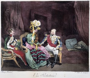 A Protector - in “” Parisian Sketches” od Henriho Monniera, ed. Delpech, Paříž od Henri Bonaventure Monnier