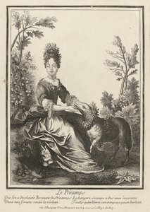 Jaro Le Printemps (název na objektu) Personifikace čtyř ročních období (název série) od Henri Bonnart (possibly)