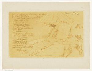 Večerní menu na počest vydání knihy „Henri Boutet engraver et pastelliste“ od Leona Maillarda od Henri Boutet