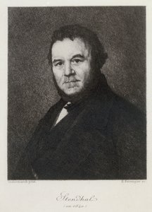 Portrét Marie-Henri Beyle, tento Stendhal 1783-1842 v roce 1840. od Henri Bérengier