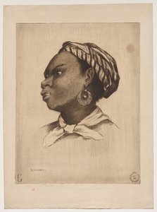 Afričanka po Evě Gonzalèsové od Henri Charles Guérard