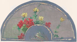 Vějíř s mákem od Henri Charles Guérard