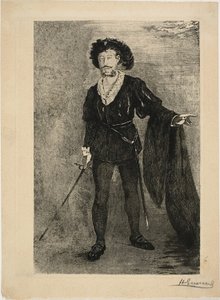 Faure v roli Hamleta od Henri Charles Guérard