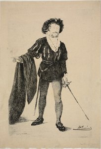 Faure v roli Hamleta od Henri Charles Guérard