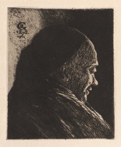 Hlava starého muže od Henri Charles Guérard
