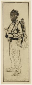 Le ramoneur (Kominík), kolem roku 1890 (lept a suchá jehla) od Henri Charles Guérard