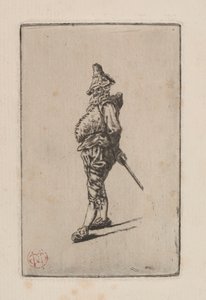 Punchinello, po Meissonierovi od Henri Charles Guérard