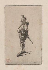 Punchinello, po Meissonier, 1876. od Henri Charles Guérard