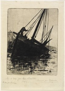 Stranded, kolem roku 1888 od Henri Charles Guérard