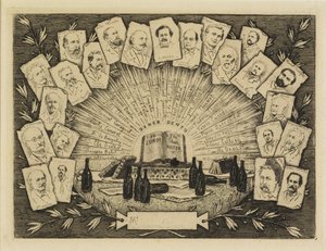 Dvacet dva portrétů, 1881 (lept, suchá jehla) od Henri Charles Guérard