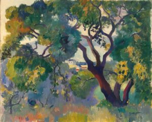 Krajina poblíž St. Tropez od Henri Charles Manguin