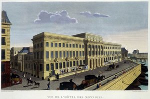 Hôtel des Monnins, kolem roku 1820 v „Výhledech na Paříž““ od Courvoisier 1827