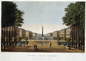 Place Vendôme, výhled do zahrady - Paříž od Courvoisier od Henri Courvoisier-Voisin