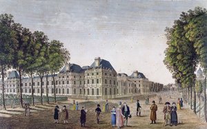 Lucemburský palác, cca 1815-20 (barevná rytina)