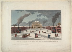 Petrohradské císařské divadlo Velkého Kamenného, c. 1811 od Henri Courvoisier-Voisin
