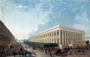 Burza cenných papírů a Place de la Bourse v Paříži. (Malba, v. 1800)