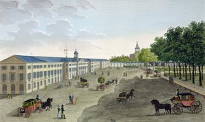 Pohled na novou galerii Přírodovědného muzea v Jardin des Plantes v Paříži, vyrytý Claudem Fortierem (1775-1835) (barevná rytina) od Henri Courvoisier-Voisin