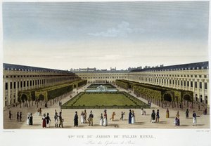 Pohled na zahradu královského paláce - v „Výhledech na Paříž““ od Courvoisiera od Henri Courvoisier-Voisin