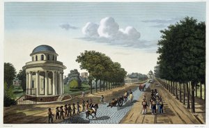 Pohled na zahradu Monceau - v „Výhledech na Paříž““ od Courvoisiera od Henri Courvoisier-Voisin