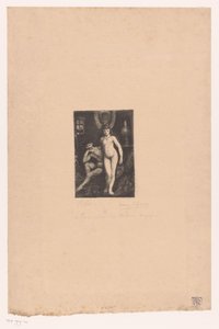 Stojící nahá žena a sedící nahý muž od Henri De Groux (signed by artist)