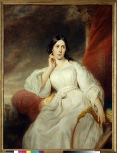Portrét Marie Garciové zvané Malibran (1808-1836) zpěvačka v roli Desdemone pro Othella”” od Gioachina Rossiniho”” Obraz Henri Decaisne (1799-1852) 1830 Rozm. 1,38 x 1,05 m. Paříž. Muzeum karnevalu od Henri Decaisne