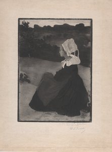 Bretonne assise (Seated Breton Woman) kolem roku 1893 (měkký lept a akvatinta)