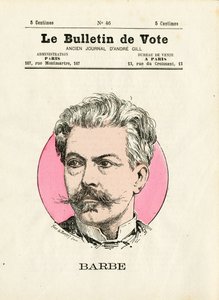 Hlasovací lístek 2. série, satirický v barvách: Vousy - ilustrace Henry Demare (1846-1888) od Henri Demare