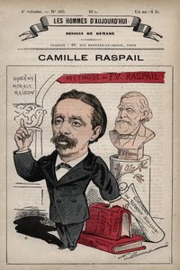 Cartoon of Camille Raspail 1827-1893 anglický politik z 