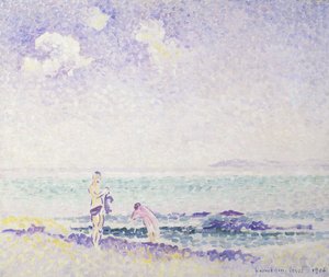 Koupající se; Koupání, 1906 od Henri Edmond Cross