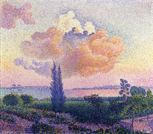 Růžové mraky, kolem roku 1896 od Henri Edmond Cross