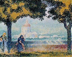Kostel Santa Maria degli Angeli poblíž Assisi, 1909. od Henri Edmond Cross