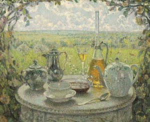 Postimpresionismus: Table, Spring par Le Sidaner, Henri (1862-1939) od Henri Eugene Augustin Le Sidaner