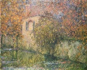 Dům u řeky od Henri Eugene Augustin Le Sidaner