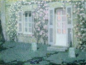 Dům s růžemi, 1936 od Henri Eugene Augustin Le Sidaner