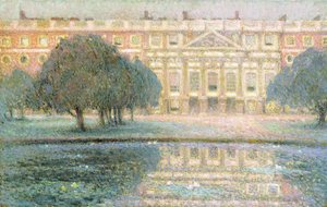 Palác, letní ráno (Hampton Court) od Henri Eugene Augustin Le Sidaner