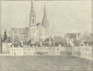 Pohled na Chartres